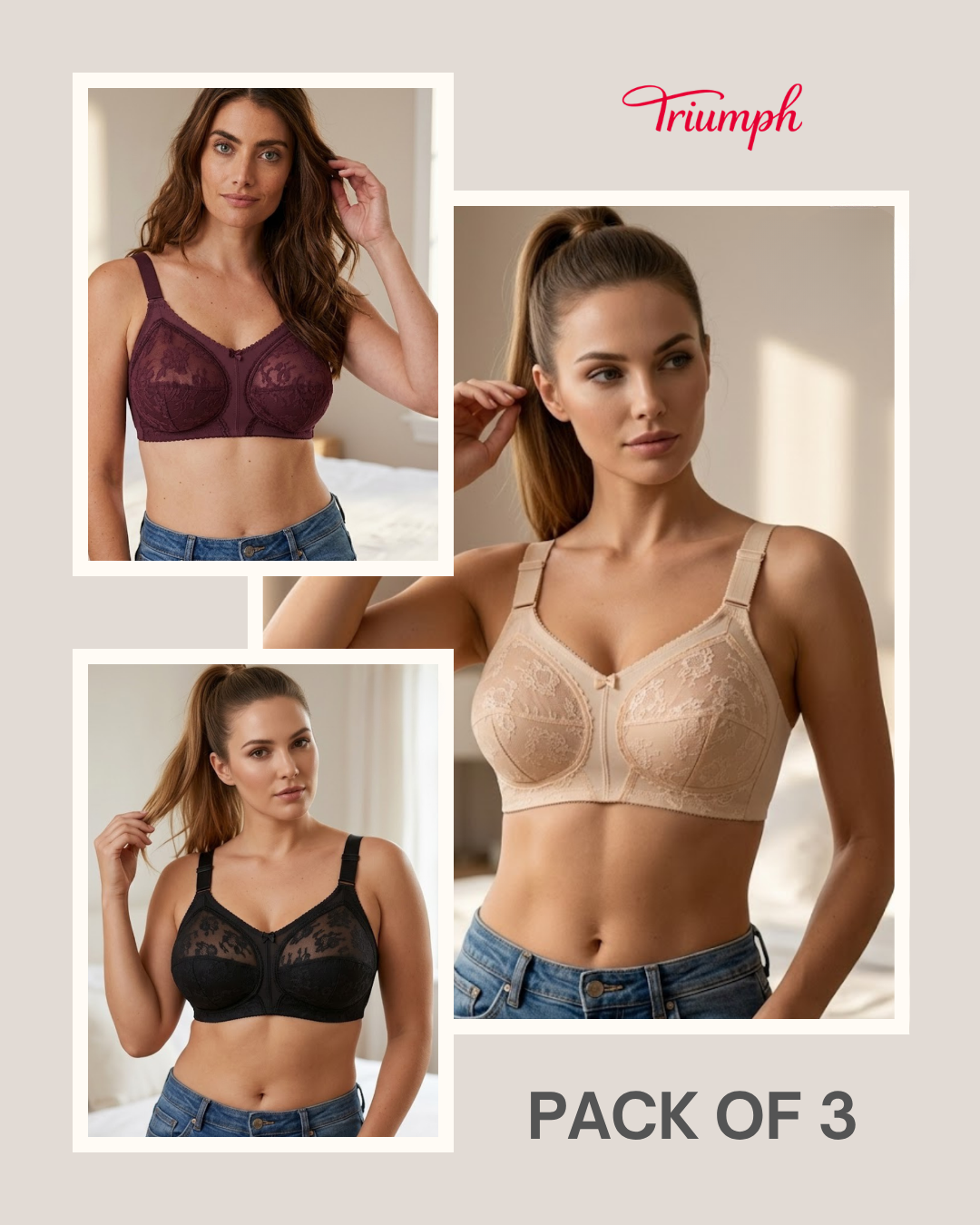 Triumph Pack of 3 Bras - Doreen