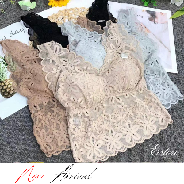 Floral Lace Padded Top - 313