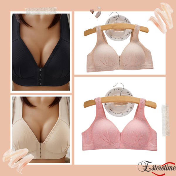 Front open push up padded bra
