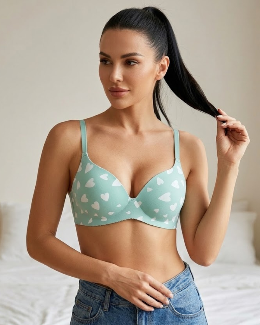 Heart Design Soft Push-up Bra (169)