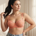 Half cup embroidery bra with pendant - H253