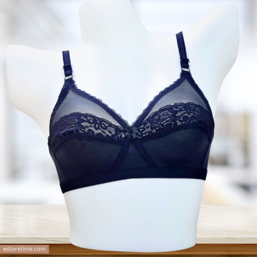 Galaxy Romantic Breathable Embroidered Net Bra