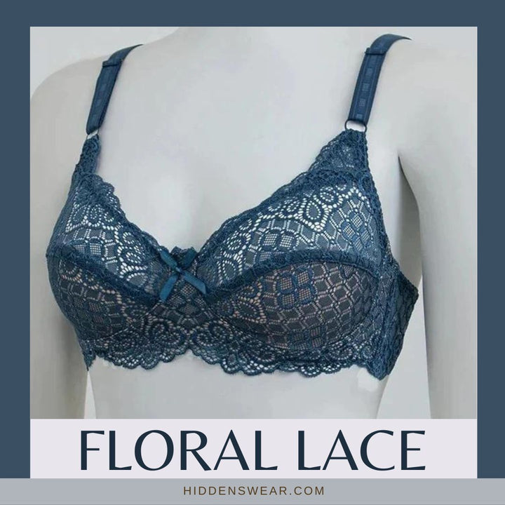 Floral lace cotton net bra – Estoretime