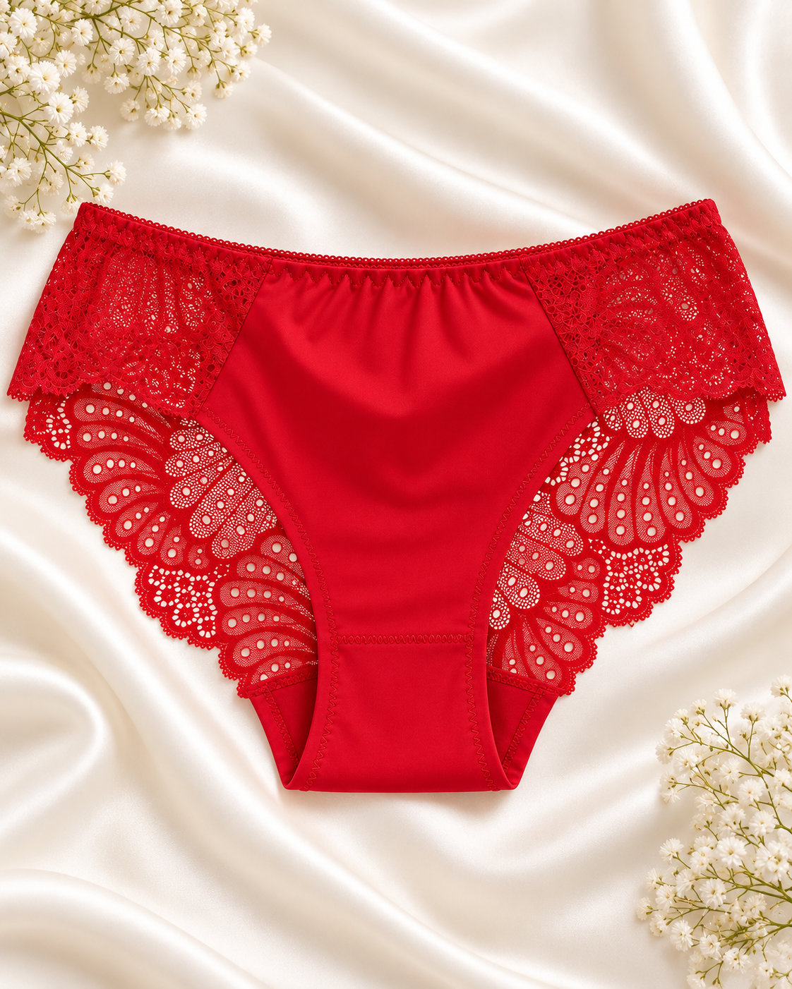 Floral Lace Cotton Panties