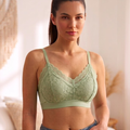 Floral Lace Padded Stylish Bra - 307