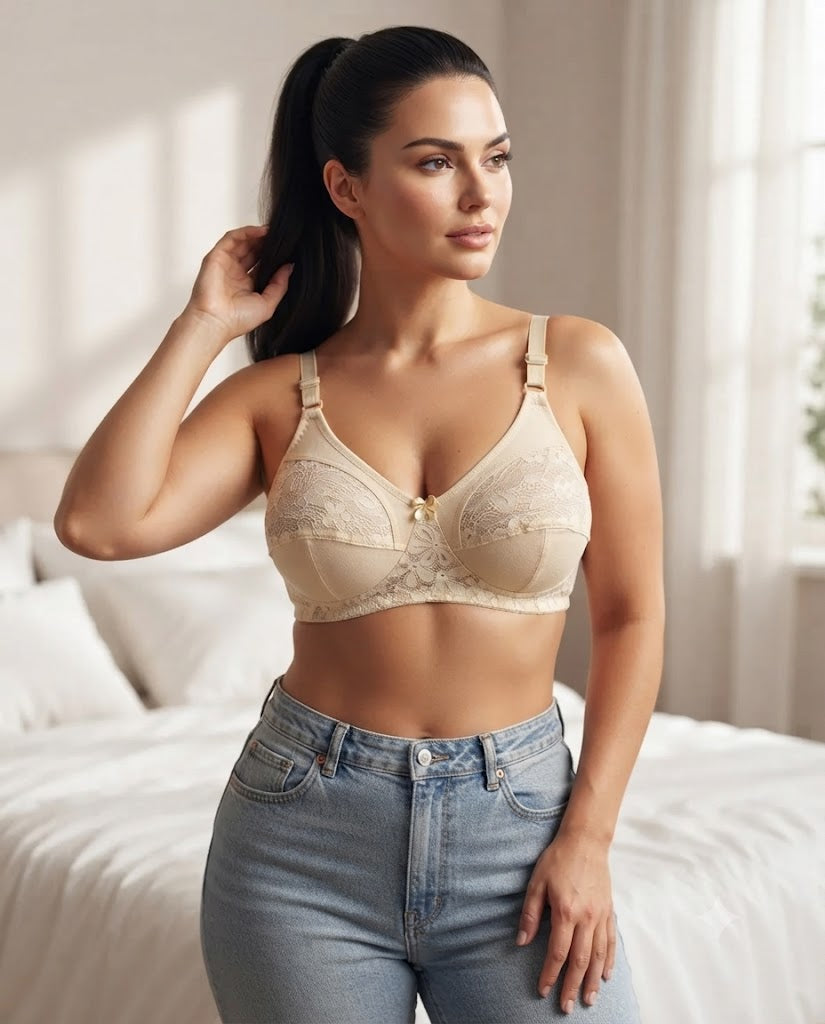 Full Coverage Lace Support Bra - 5093