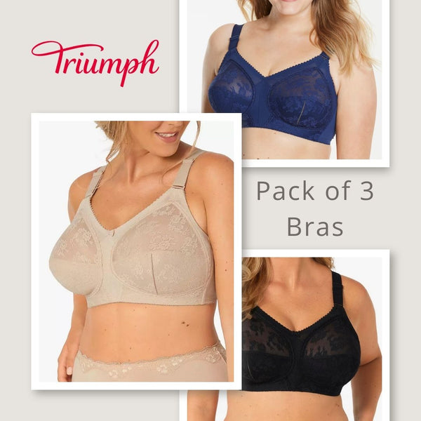 Triumph Pack of 3 Bras - Doreen 72% OFF Today