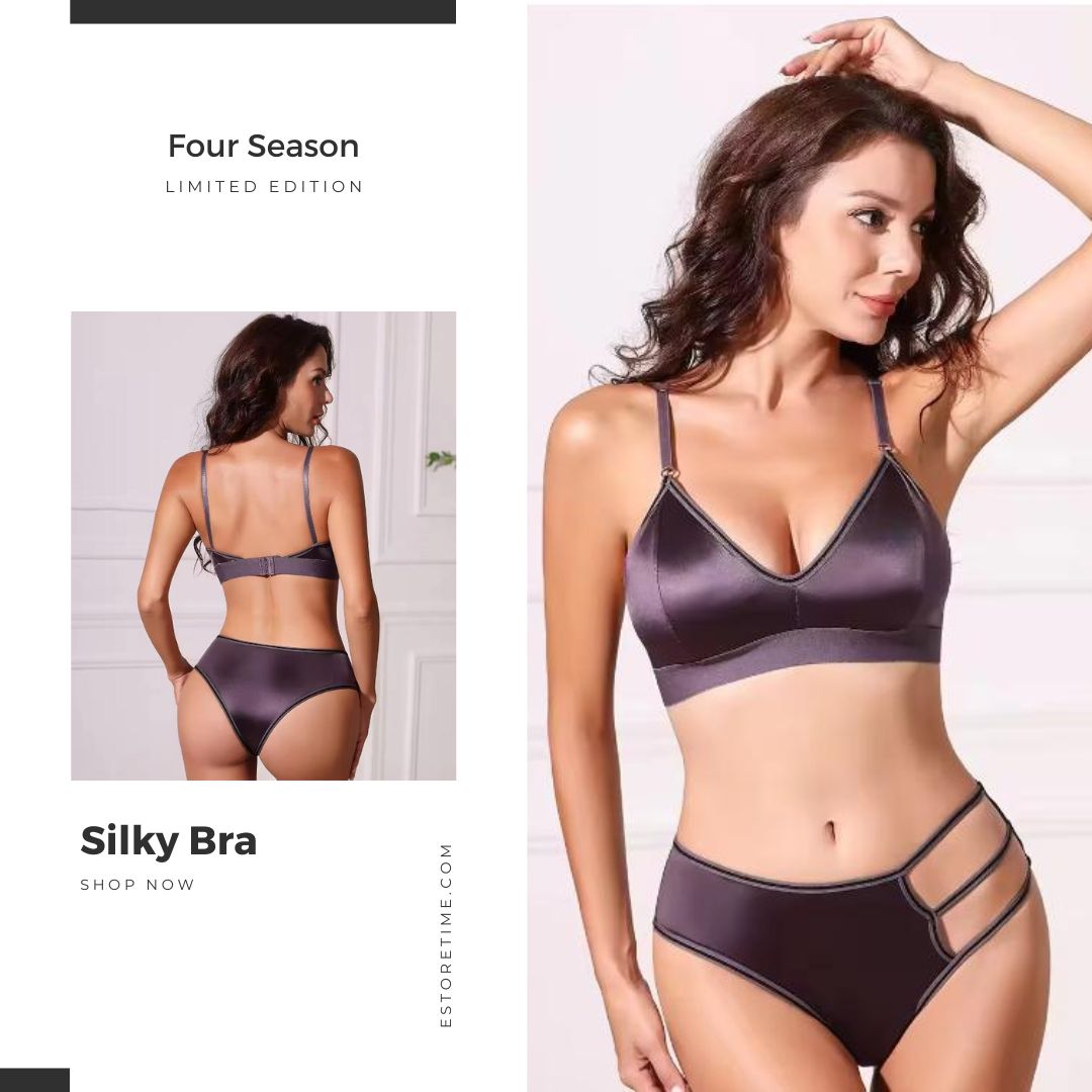 Seamless Silk Bra With Panty Set - 7474