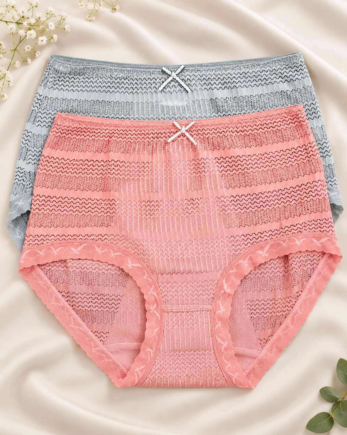 Mid-Waist Net Panty