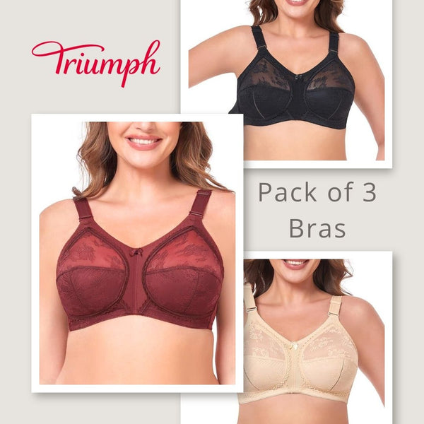 Triumph Pack of 3 Bras - Doreen 72% OFF