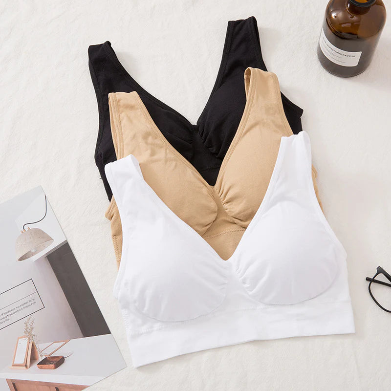 Women's Synthetic Seamless Lightly Padded Hot Air Bra