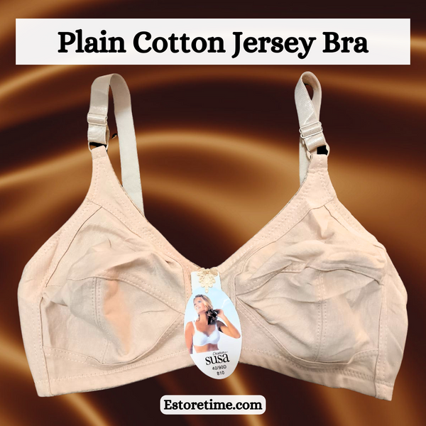 Plain Cotton Jersey Bra - E602