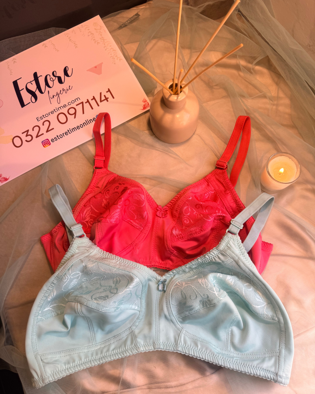 Premium embroidery bras