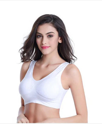 Women's Synthetic Seamless Lightly Padded Hot Air Bra