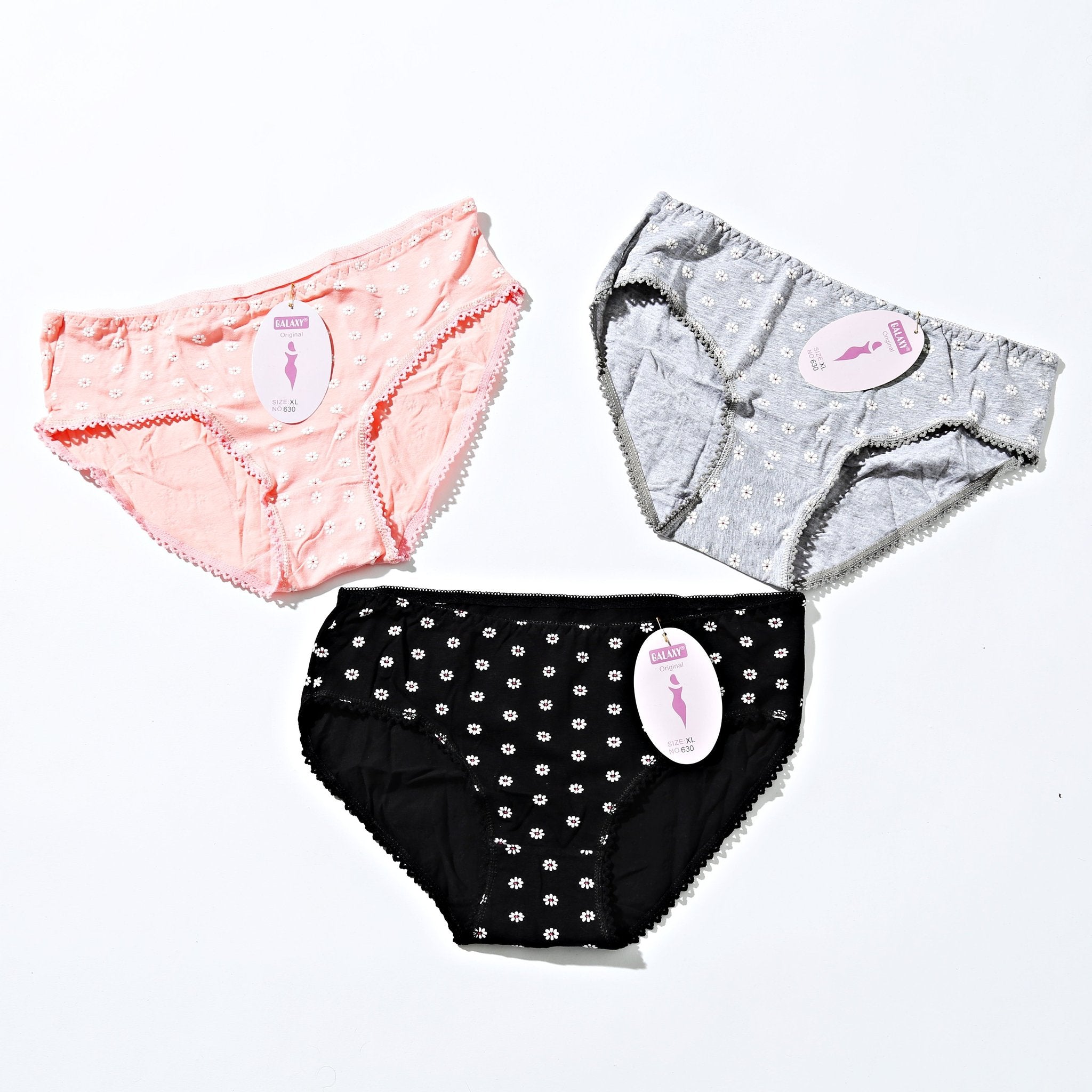 GALAXY MID WAIST COTTON UNDERWEAR - (620)