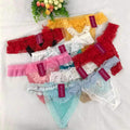 Cotton net lace thongs